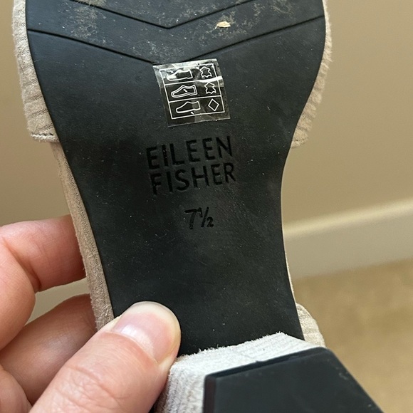 Eileen Fisher Rumi d’Orsay Pump Size 7.5 Tan Suede - Picture 9 of 9